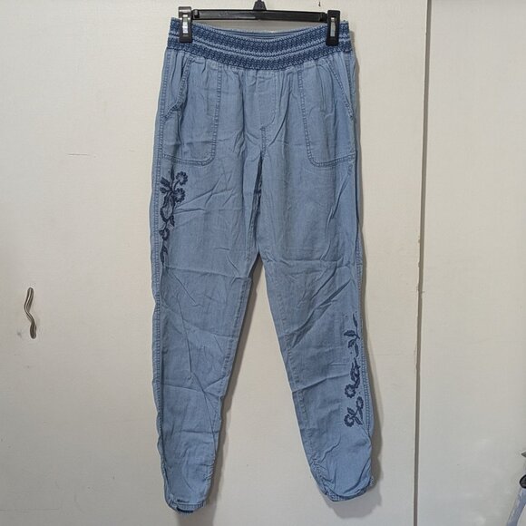 SO Heritage Womens Floral Embroidered Pants - Picture 1 of 8